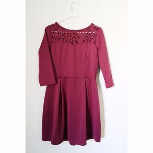 Stitch Between Plum Purple Cut Out Dress Size S